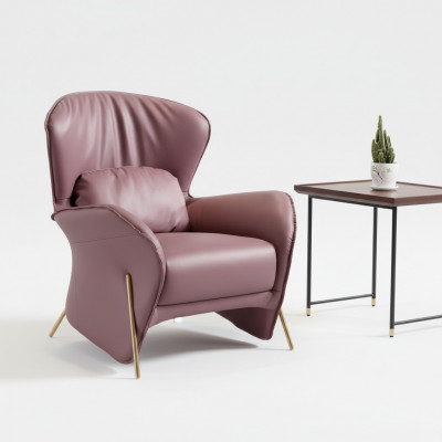 Fauteuil Design Bank Bank Sofa Ontspan Leder Lounge Club Gestoffeerde Zitplaats Luxe Leder S