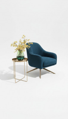 Fauteuil Club Lounge Designer Leunstoel Bekleed Bank 1-Zits TV-stof Nieuw