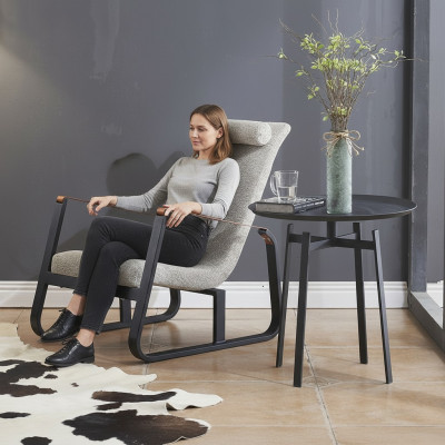 Club Polster Luxus Oor-ontspanningsstoel Ontwerpcouchbank Leren loungestoel