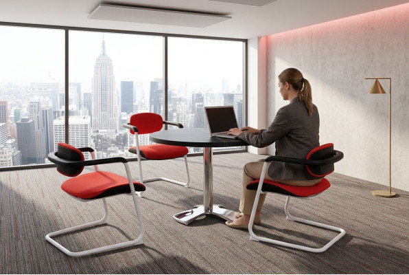 Decoratieve Swingstoel Vrijhangende Bezoekersstoel Conferentiestoelen Fauteuil