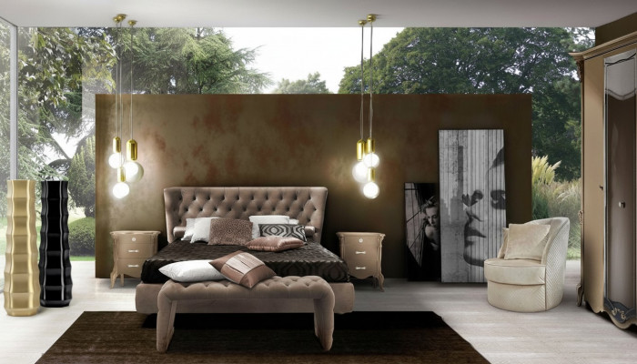 Bed Bekleding Ontwerp Luxe Tweepersoons Hotelbedden Chesterfield Slaapkamer