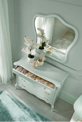 Ladekast met 4 laden Dressoir wit Dressoir Kast Dekken Nachtkastjes