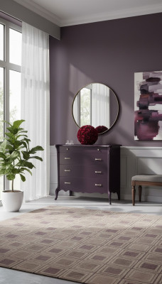 Ladekast met 4 laden Dressoir Houten kast Dressoir Lades Paars