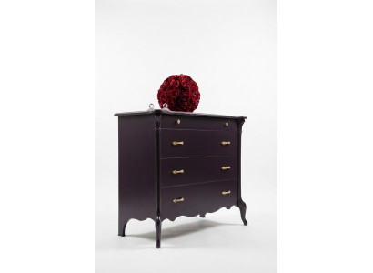 Ladekast met 4 laden Dressoir Houten kast Dressoir Lades Paars