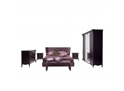 Bed Bekleding Ontwerp Luxe Tweepersoons Hotelbedden Slaapkamer Luxe Paars