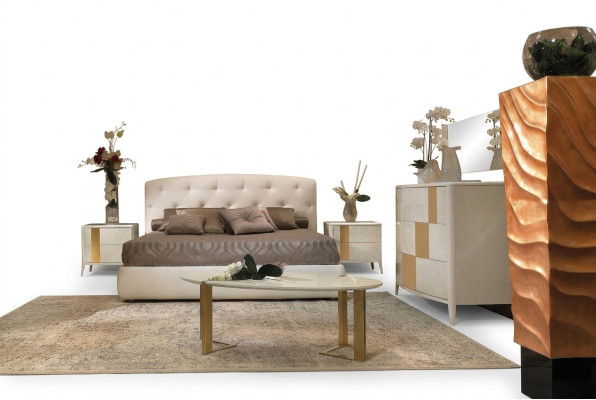 Italiaanse stijl meubels 4-delige set Bed + 2x nachtkastje + commode slaapkamer