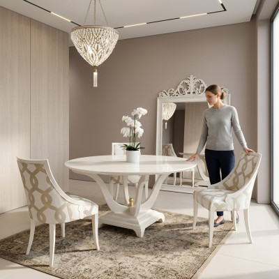 Ronde houten tafels ontwerpen originele meubels Italiaanse meubels.