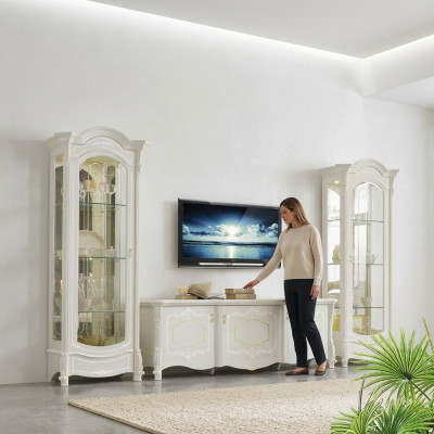 Italiaanse stijl meubels - Woonkamer 3-delig set Woonkamer Vitrine rtv xlmoebel ®