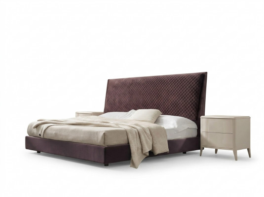 Bed + 2x bedside table 3 piece. Bedroom set design Modern Luxury Italy Furniture new