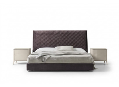 Ontwerper bed 2x nachtkastjes dressoir 4-delige set Slaapkamer Italiaanse meubels