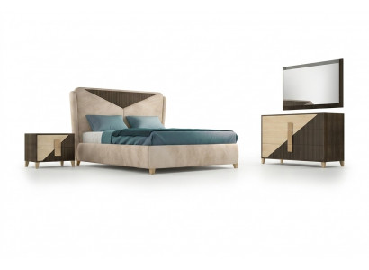 Slaapkamer 3-delige set Bed 2x bedden Nachtkastje Console Dubbel Hotel