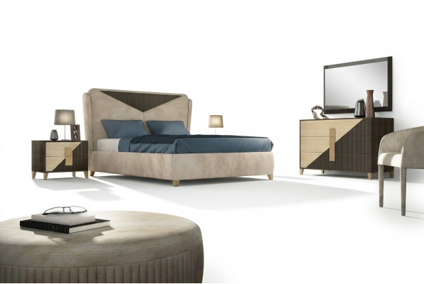 Bed nachtkastje dressoir 4-delige slaapkamerset design modern luxe bedden nieuw