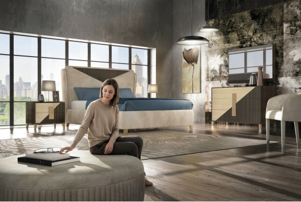 Bed Bedden Tweepersoonsbed Slaapkamer Huwelijk Kussen Designer Tweepersoonsbedden