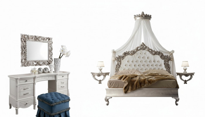 Luxe Chesterfield bedden Koninklijk bed Paleis Hotel Tweepersoonsbed Italië
