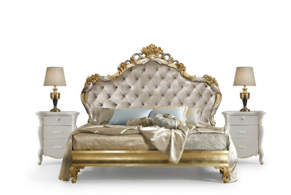 Slaapkamer Luxe Set 4-delig. Bed + 2x nachtkastje + chaise longue design ligbed