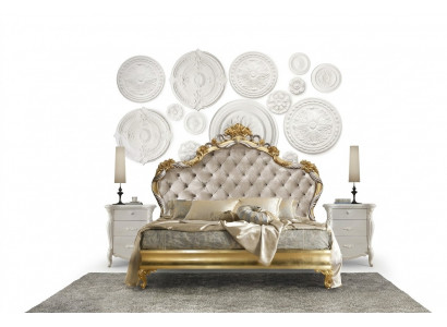 3-delige slaapkamerset Bed 2x nachtkastje Console Bedden Dubbel Hotel Bekleding