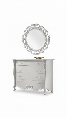 Klassieke slaapkamer commodes 2-delige set Barok Rococo commode + spiegel Nieuw