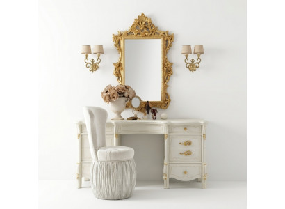 Klassieke kaptafel met spiegel Luxe console dressoir Slaapkamer Barok