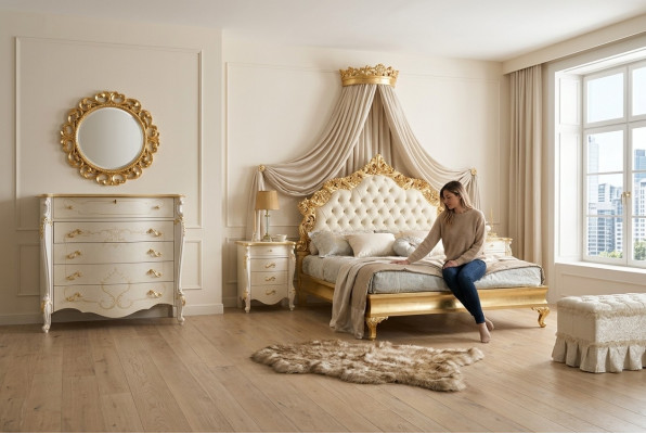 Bedbekleding Ontwerp Luxe Dubbele Hotelbedden Slaapkamer 180x200cm Massief hout