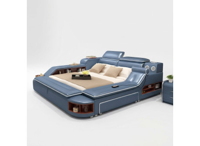 Leder bed Bedden Bekleding Dubbel Multifunctioneel 180x200 Leder bedframe