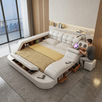 Bed Multifunction - Safe - Warm Lounge - USB - Sound Double Hotel   Bed Multifunction - Kluis - Warm Lounge - USB - Geluid Dubbel Hotel