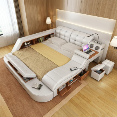 Bed Multifunction - Safe - Warm Lounge - USB - Sound Double Hotel   Bed Multifunction - Kluis - Warm Lounge - USB - Geluid Dubbel Hotel