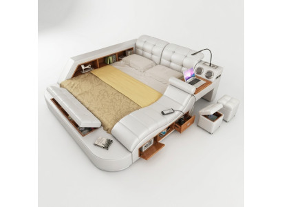 Bed Multifunction - Safe - Warm Lounge - USB - Sound Double Hotel   Bed Multifunction - Kluis - Warm Lounge - USB - Geluid Dubbel Hotel