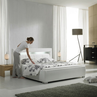 Leder Bed Bekleding Ontwerp Luxe Tweepersoons Hotel Slaapkamer Huwelijksbedden