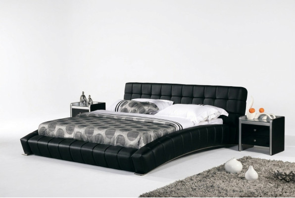 Bed frame bed bed padded marriage leather textile designer double.