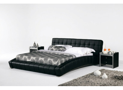 Bed frame bed bed padded marriage leather textile designer double.