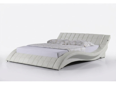 Ontwerper gestoffeerd bed Wit Bed Bedden Lederen bed Tweepersoonsbed Huwelijksbed Designerbed