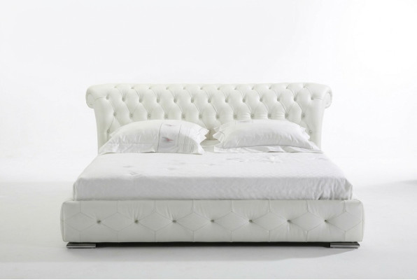 Leder Bedbekleding Ontwerp Luxe Dubbele Hotel Slaapkamer Bedden