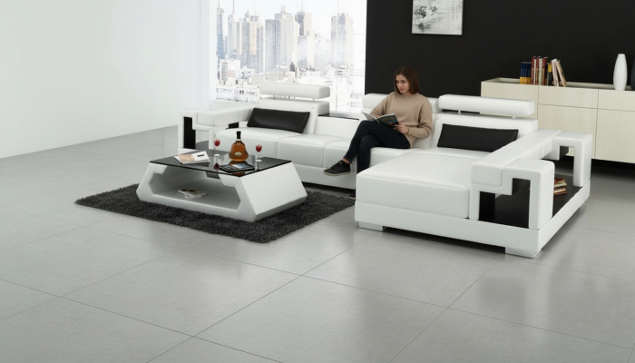 Hoekbank leren bank woonlandschap L-vorm bank bank bekleding stoel hoek