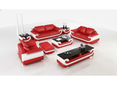 Ontspan Sofaset 3+2+1 zits Set Design Banken Gestoffeerde Bankstellen Leder