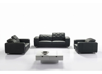 Leren bankstel, bankstel 3+2+1 zits set, decoratie bankstel, bankstel bank