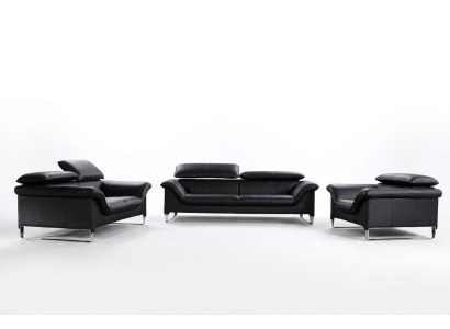 Lederen bank bank woonlandschap 3+1+1 zits garnituur Modern design bankstel