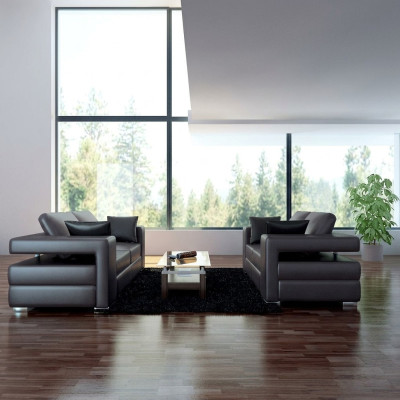 Moderne bank Leren bank Bank Woonsuite 3+2+1 Zit Garnituur Ontwerp
