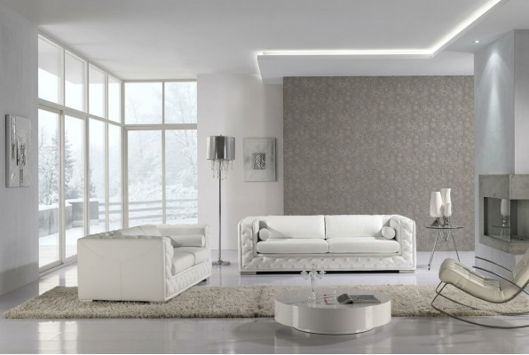 Leren bank Bank Woonlandschap 3+2 zits bankstel Ontwerp Decoratie Modern Sofa
