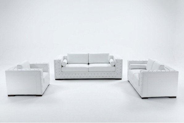 Bankstel 3+1+1 zits set Design bankstellen gestoffeerde banken leer Chesterfield