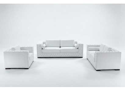 Bankstel 3+1+1 zits set Design bankstellen gestoffeerde banken leer Chesterfield