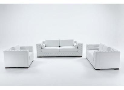 Bankstel 3+1+1 zits set Design bankstellen gestoffeerde banken leer Chesterfield