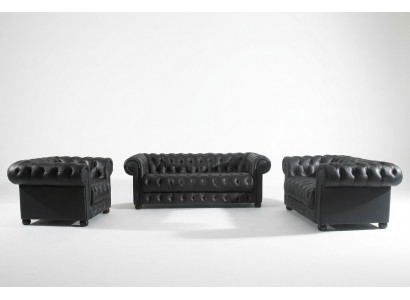 Leren bank zitkussens set Chesterfield stoelen designbank bankstel