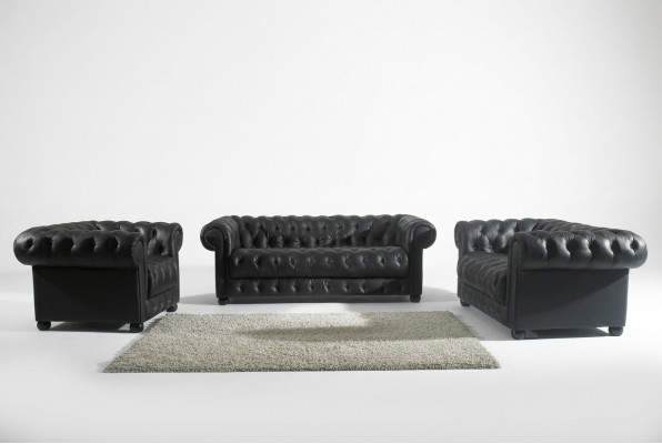 Chesterfield Bank 2 zits Bekleding Design Bankstellen Bankstel Set NIEUW