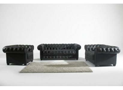 Chesterfield Bank 2 zits Bekleding Design Bankstellen Bankstel Set NIEUW