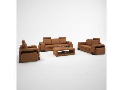Leren bankstel zithoek 3+2+1 decoratieset meubelset gestoffeerd bankstel bank