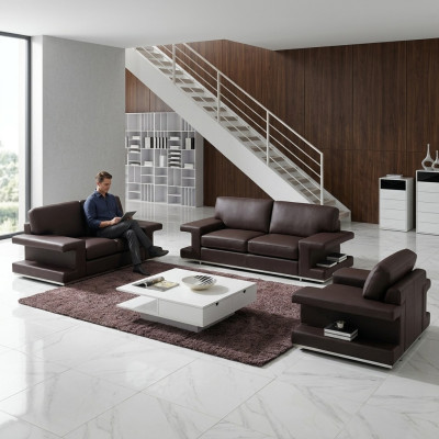 Leren bankstel woonlandschap 3+2+1 zits set design bankstel modern sofa