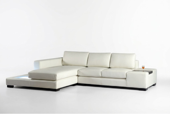 L Vorm Bank Bank Bekleding Set Ontwerp Woonlandschap Hoekbank Leder