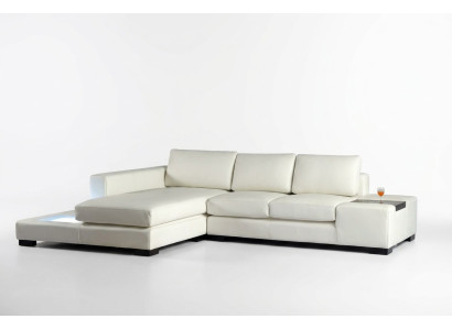 L Vorm Bank Bank Bekleding Set Ontwerp Woonlandschap Hoekbank Leder