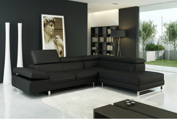 Hoekbank leren bank woonlandschap L vorm bank bank decoratie bekleding zitplaats hoek