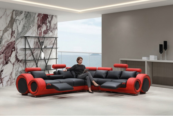 Ontwerperbankstel Woongroep Bank Hoekbank Leer Textiel Bekleding